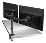 3M Dual Monitor Mount, Swivel, Tilt, Rotate, Two Monitors Up to 28.5" & 20 Lbs. Each, Clamp or Grommet, No Tools, Black (MM200B)