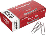 ACCO Economy Paper Clips, Jumbo, Silver, 100/Box (A7072580)