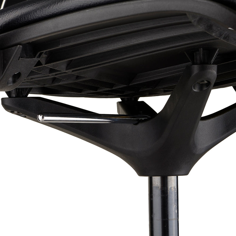 Safco® Shell™ Vinyl Upholstered Extended-Height Chair, Black (7014BL)