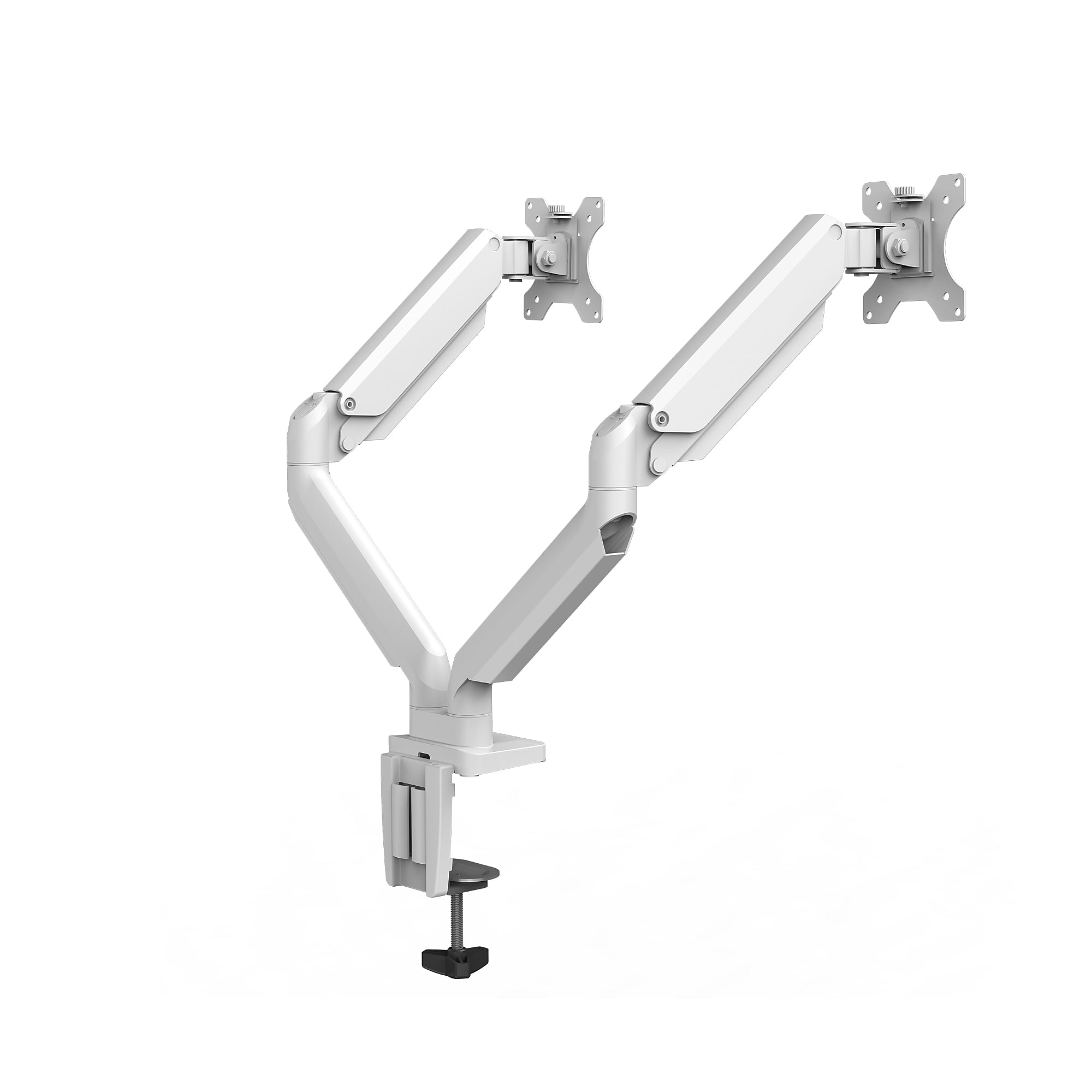 Fellowes Platinum Series Adjustable Dual Monitor Arms, Up to 40" Monitor, White (8056301)