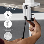 Fellowes Platinum Series Adjustable Dual Monitor Arms, Up to 40" Monitor, White (8056301)