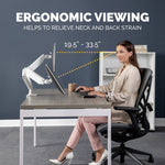 Fellowes Platinum Series Adjustable Dual Monitor Arms, Up to 40" Monitor, White (8056301)