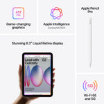 Apple iPad mini (A17 Pro) 8.3" Tablet, Wi-Fi + Cellular, 128GB, Space Gray (MXPN3LL/A)