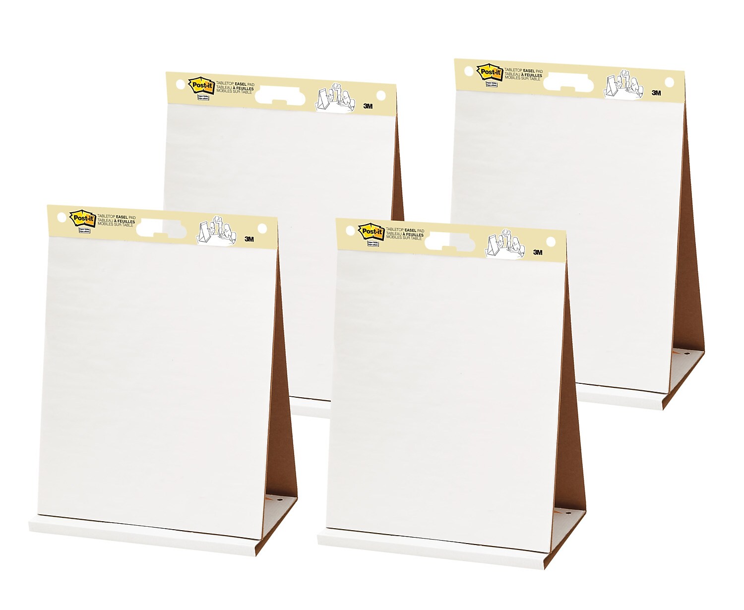 Post-it Super Sticky Tabletop Easel Pad, 20" x 23", 20 Sheets/Pad, 4 Pads/Pack (563 VAD 4PK)