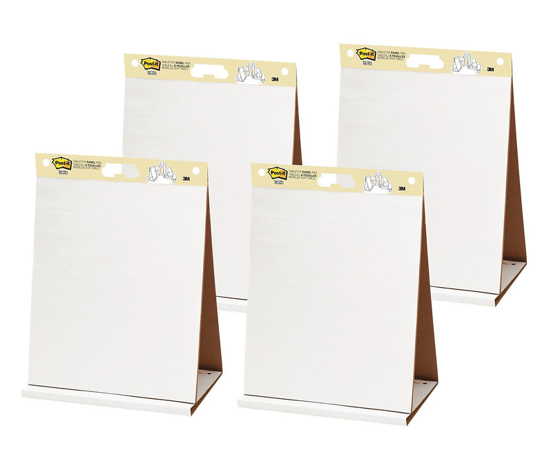 Post-it Super Sticky Tabletop Easel Pad, 20" x 23", 20 Sheets/Pad, 4 Pads/Pack (563 VAD 4PK)
