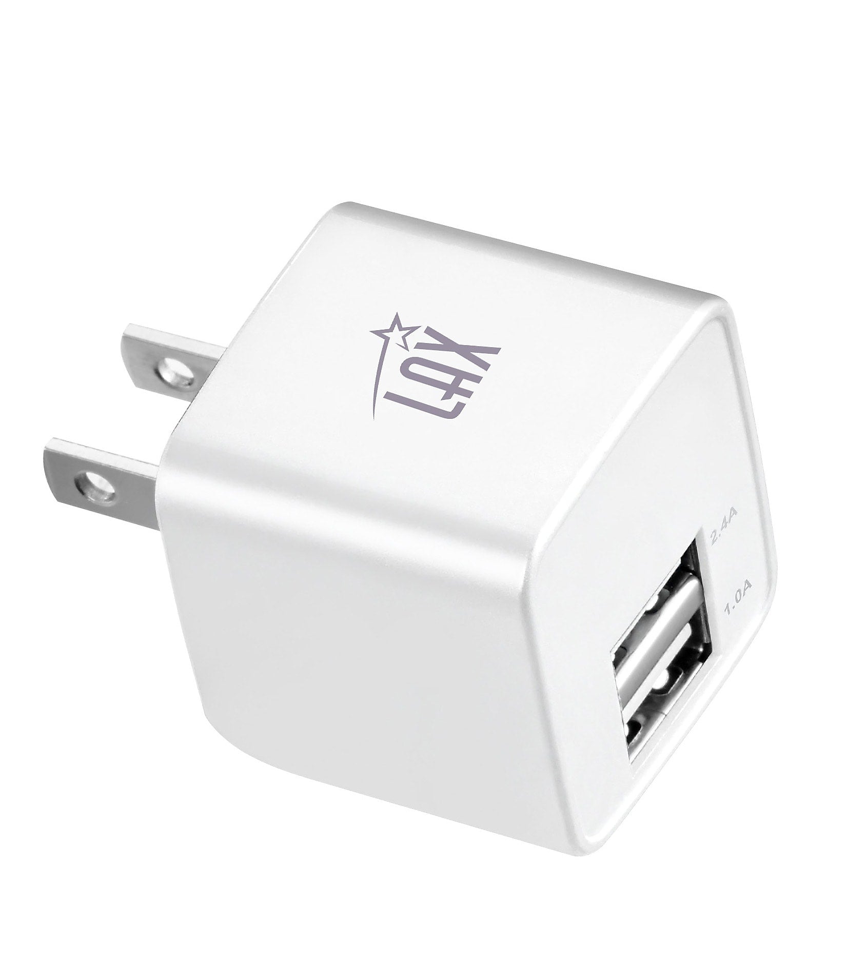 LAX Gadgets USB-A/USB-C Wall Charger, 24W, White (WLL2PWHT)