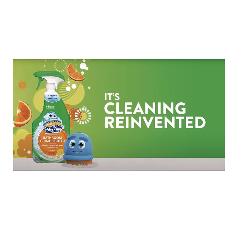 Scrubbing Bubbles Disinfecting Multi Surface Bathroom Cleaner, Fresh Citrus Scent, 32 oz., 8/Carton (366078)