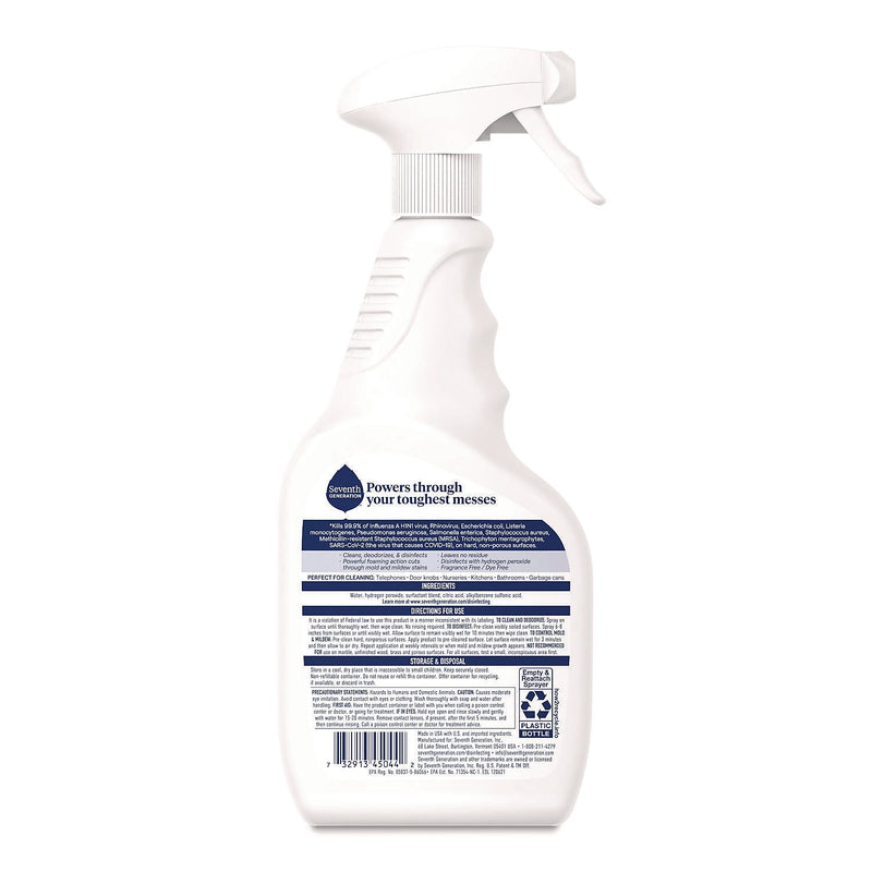 Seventh Generation Disinfecting Hydrogen Peroxide Cleaner, 23 oz., 12/Carton (69716054)