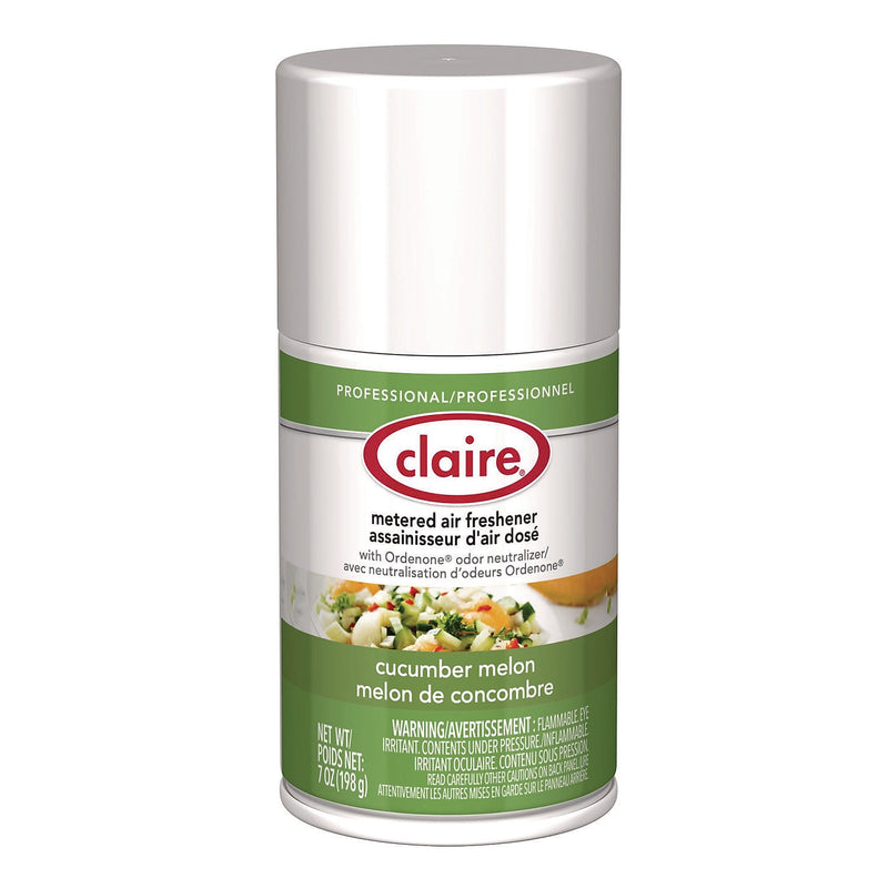 Claire Metered Air Freshener Aerosol Refill, Cucumber Melon Scent, 7 oz., 12/Carton (1000003939)