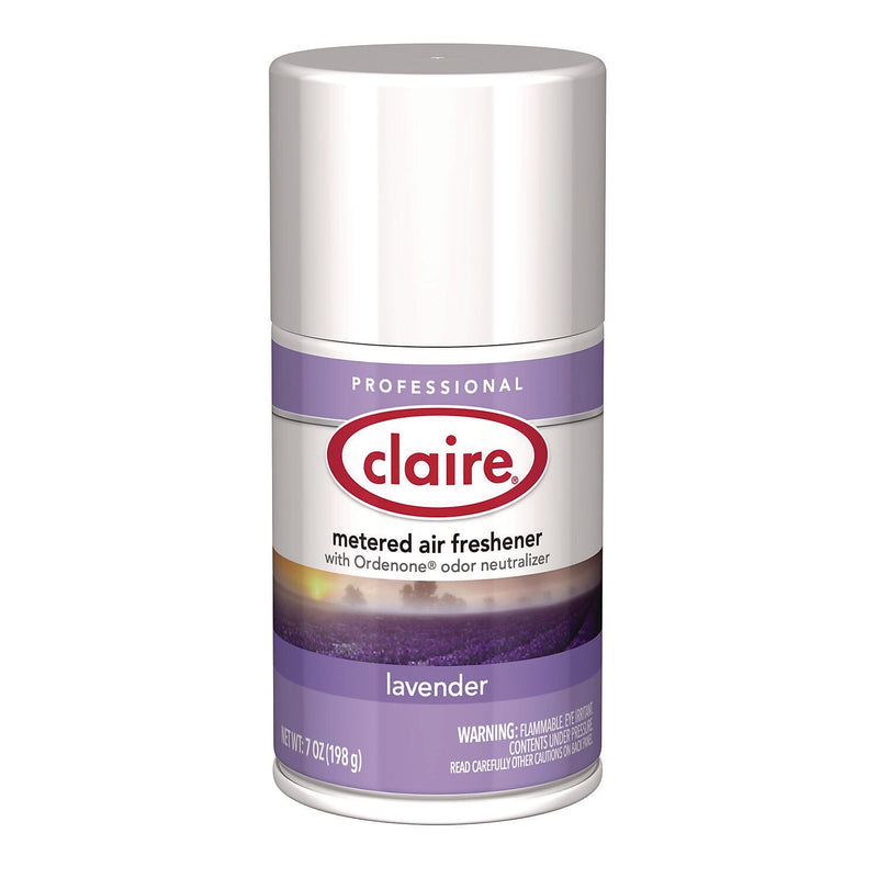 Claire Metered Air Freshener Aerosol Refill, Lavender Scent, 11 oz., 12/Carton (1000016116)