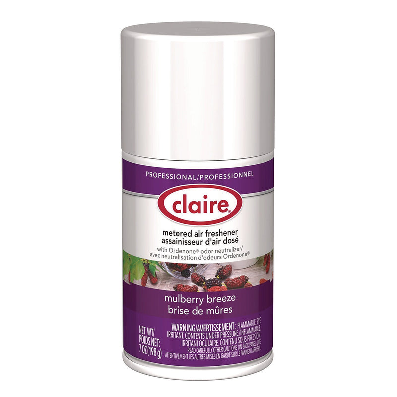 Claire Metered Air Freshener Aerosol Refill, Mulberry Scent, 7 oz., 12/Carton (1000003935)