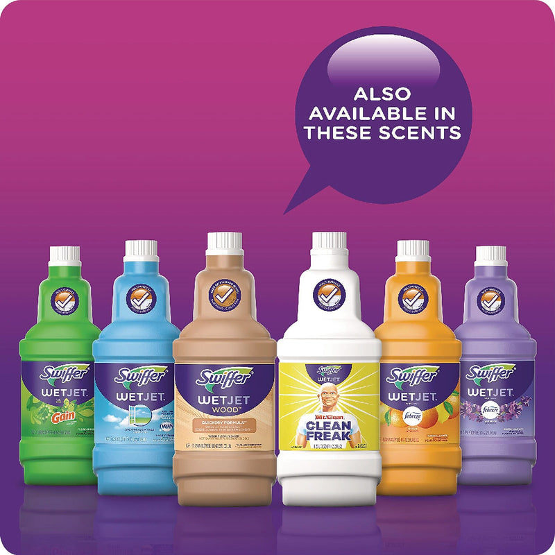 Swiffer WetJet Floor Cleaner & Degreaser Refill, Lavender Scent, 1.25 L, 4/Carton (80322246)