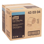 Tork Paper Wiper Plus Paper Cleaning Wipers, 12" x 11.1", White, 800-Ft. Roll, 800 Sheets/Roll (430304)