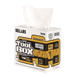 Sellars TOOLBOX WaterWeave T700 Paper Cleaning Wipers, 16.5" x 8.27", White, 100 Wipers/Box, 8 Boxes/Carton (78200)