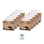 Boardwalk Cloth Cleaning Wipers, 16.75" x 9.75", White, 126 Wipers/Box, 10 Boxes/Carton (BWKHS1260W)