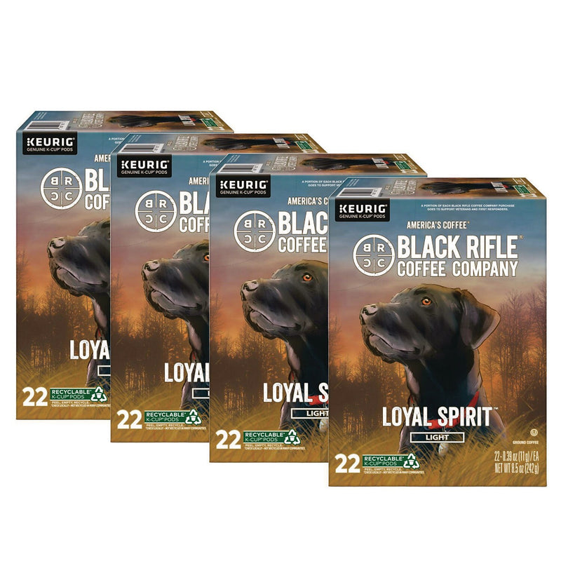 Black Rifle Coffee Company Loyal Spirit Coffee Keurig® K-Cup® Pods, Light Roast, 88/Carton (5000384046)