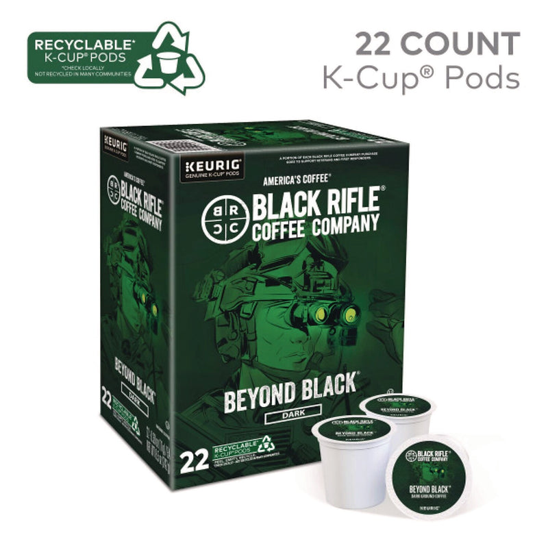 Black Rifle Coffee Company Beyond Black Coffee Keurig® K-Cup® Pods, Dark Roast, 88/Carton (5000384043)