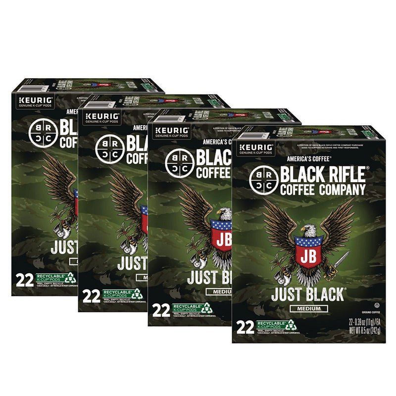 Black Rifle Coffee Company Just Black Coffee Keurig® K-Cup® Pods, Medium Roast, 88/Carton (5000384042)