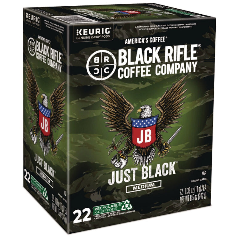 Black Rifle Coffee Company Just Black Coffee Keurig® K-Cup® Pods, Medium Roast, 88/Carton (5000384042)