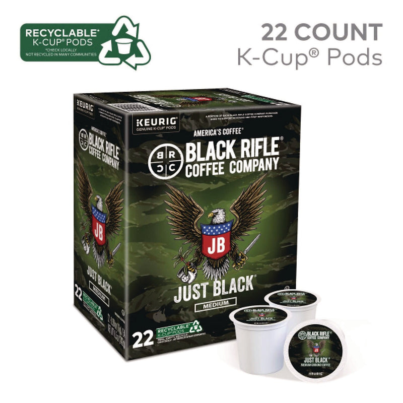 Black Rifle Coffee Company Just Black Coffee Keurig® K-Cup® Pods, Medium Roast, 88/Carton (5000384042)