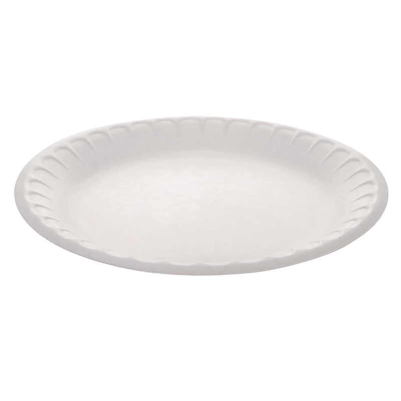 Pactiv Evergreen Placesetter 9" Polystyrene Plates, White, 500/Carton (YTH10009STEC)