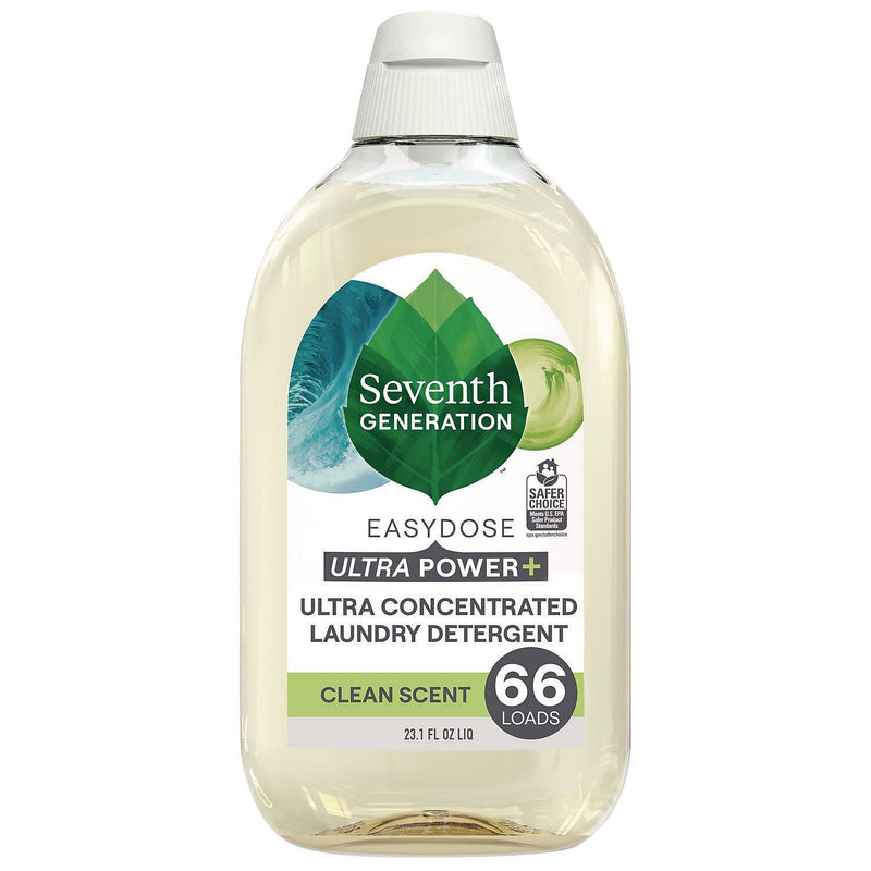 Seventh Generation Ultra Power + Liquid Laundry Detergent, Clean Scent, 66 Loads, 23.1 oz., 6/Carton (68644243)