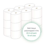 Solaris LoCor Toilet Paper, 2-Ply, White, 1500 Sheets/Roll, 18 Rolls/Case (26824)