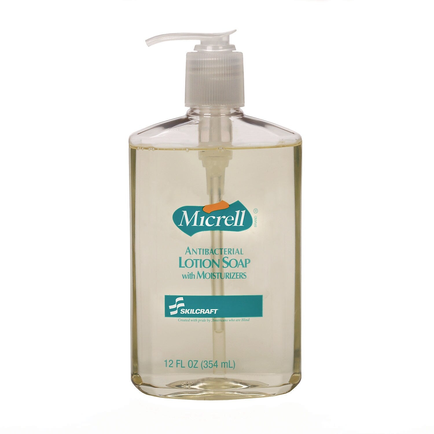 AbilityOne SKILCRAFT MICRELL Antibacterial Liquid Hand Soap, 12 oz., 12/Box (8520-01-490-7370)