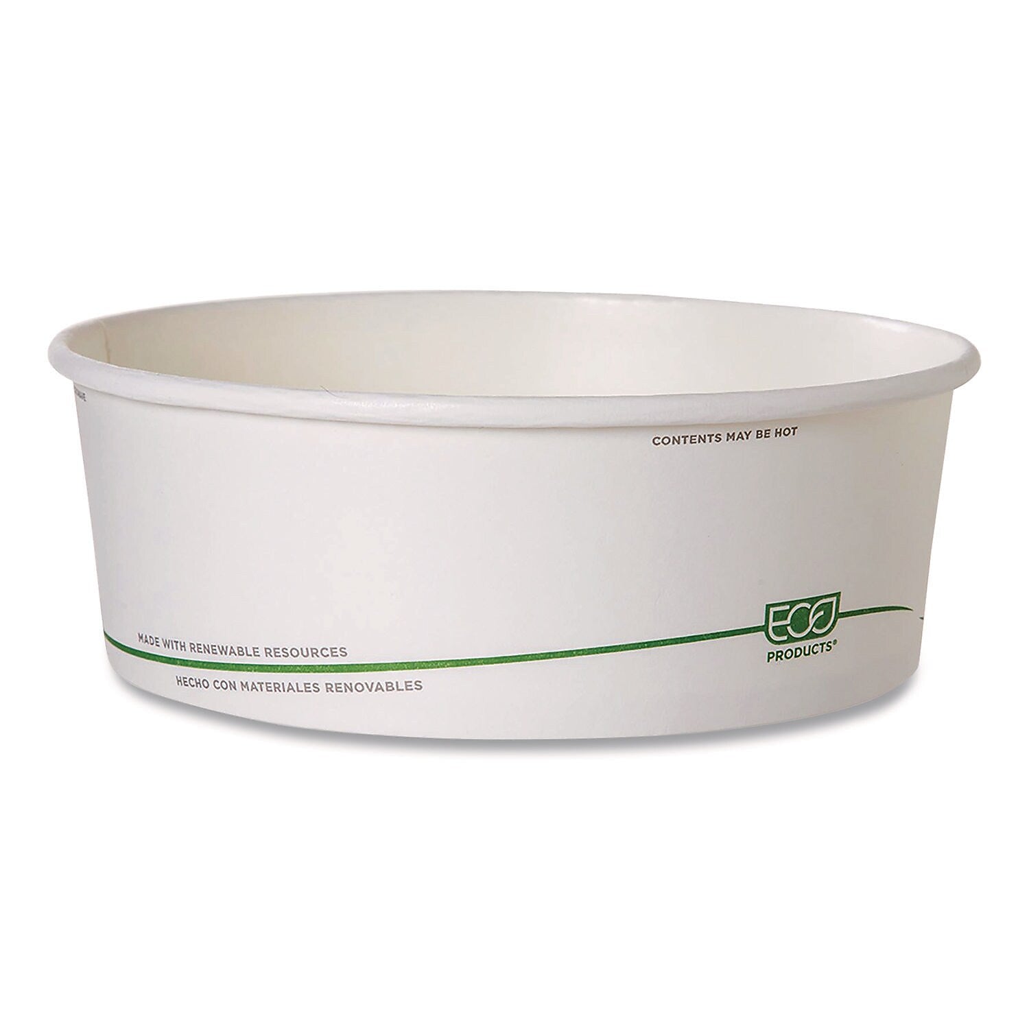 Eco-Products GreenStripe Bagasse Bowl, 32 oz., White, 300/Carton (EP-BSC32S-GS)