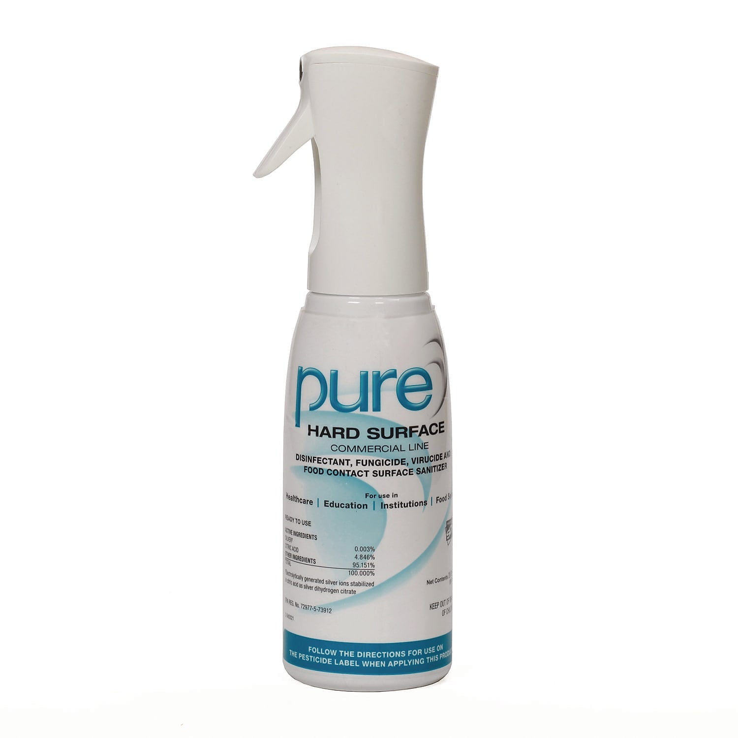 AbilityOne Pure 20 oz. Spray Bottle with Trigger, White, 6/Box (8125-01-718-6096)