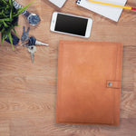 Blue Sky ASMBLD Faux Leather Padfolio with Snap Closure, Tan (BLS150537)