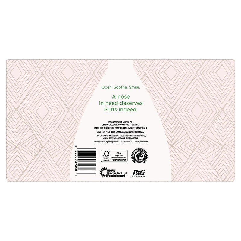 Puffs Plus Lotion Facial Tissue, 2-Ply, 124 Tissues/Box, 24 Boxes/Carton (80337535)