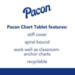 Pacon 1" Rule Presentation Chart Tablets, 24" x 32", White, 25/Sheets, 12/Carton (P0074610)