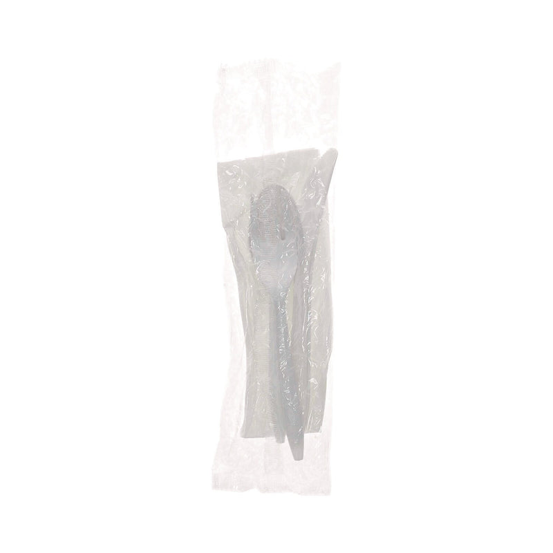 Pactiv Evergreen Fieldware Individually Wrapped Polypropylene Cutlery Set, Medium-Weight, White, 250 Pieces/Carton (FKFSKWNCH)