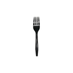 Pactiv Evergreen Meadoware Individually Wrapped High Impact Polystyrene Forks, Heavy-Weight, Black, 1000 Pieces/Carton (MKFE)
