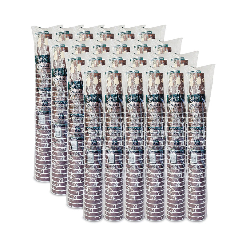SOLO Thermoguard Paper Hot Cups, 24 oz., Brown/White, 600/Carton (DWTG24ST)