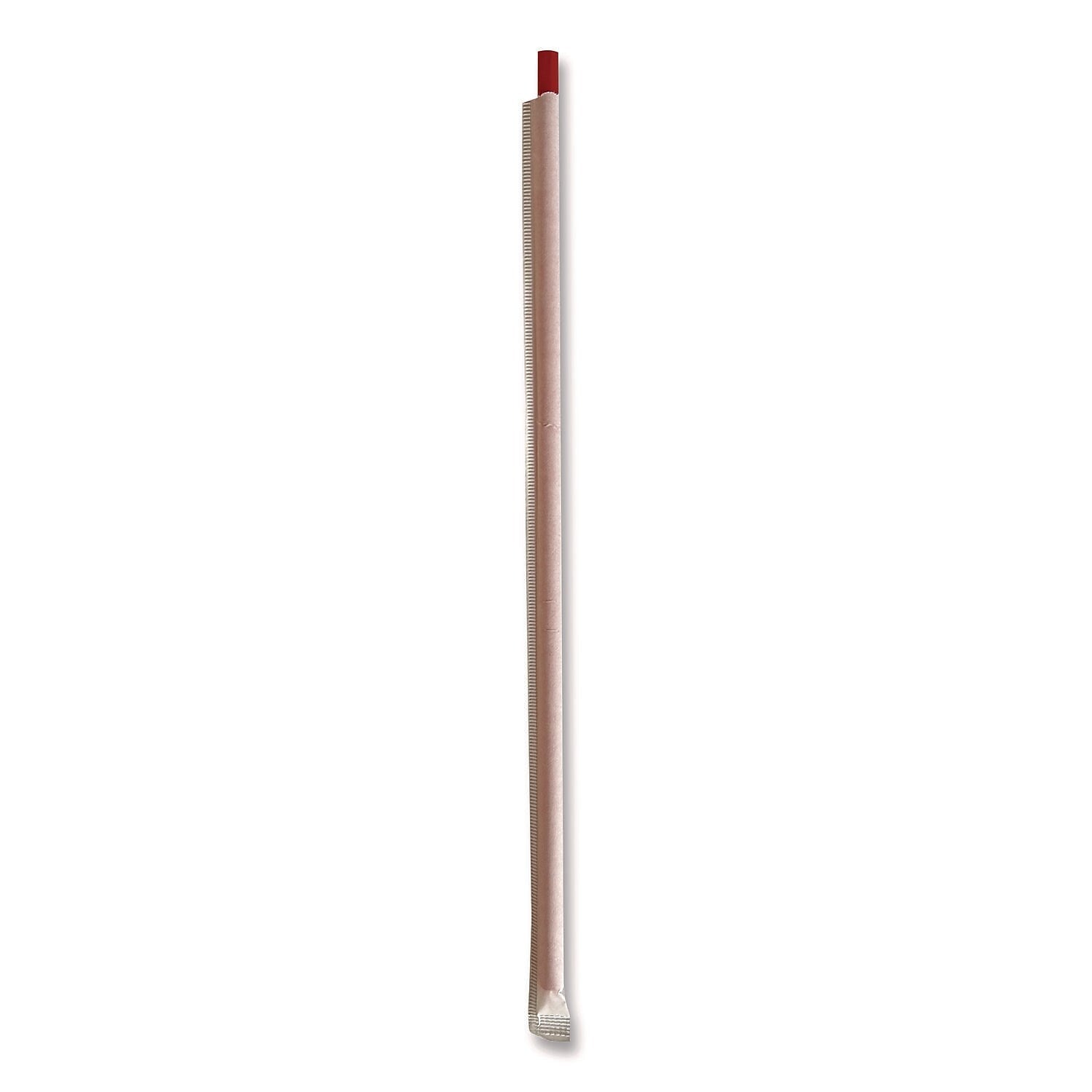 Boardwalk Wrapped Red Plastic Straws, 1200/Carton (BWKGST1025RD)