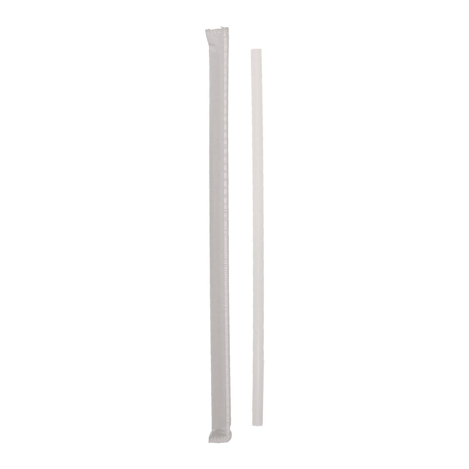 Pactiv Evergreen Wrapped Translucent Plastic Straws, 1800/Carton (YSTWG1026)