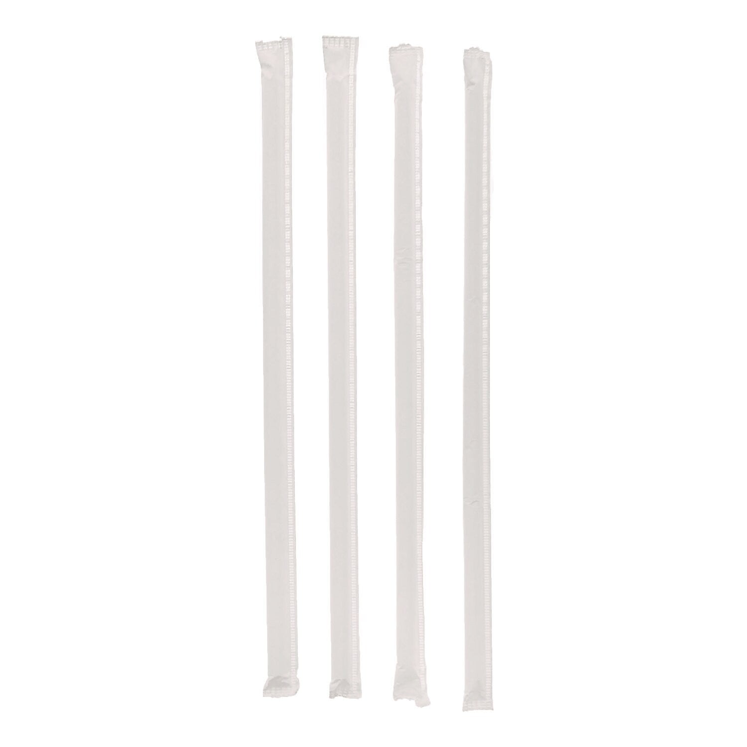 Pactiv Evergreen Wrapped Translucent Plastic Straws, 1800/Carton (YSTWG1026)