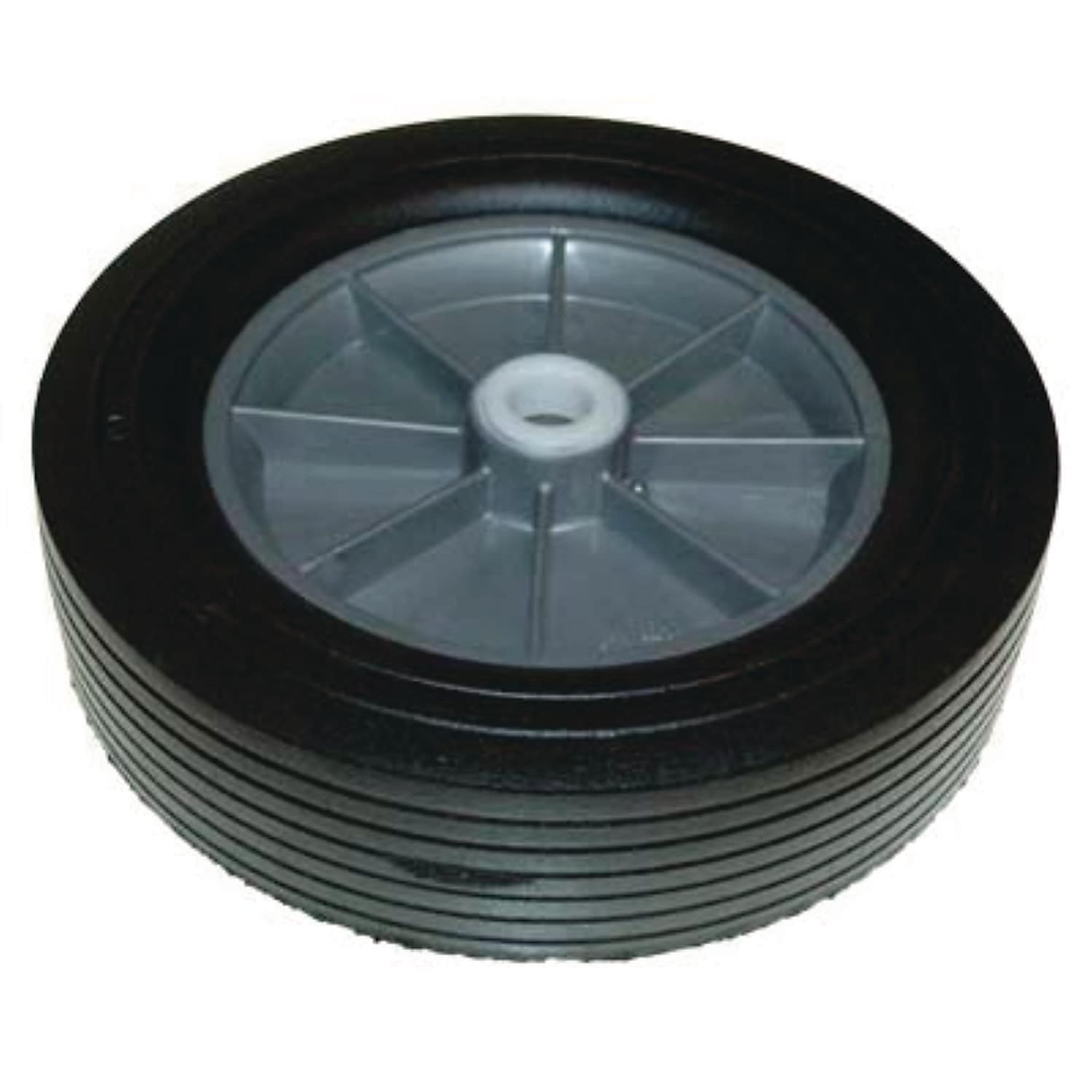 Rubbermaid Commercial Rubber 12" Wheel for 1.5 Cu Yd Standard Duty Tilt Truck, Black (FG1025L60000)