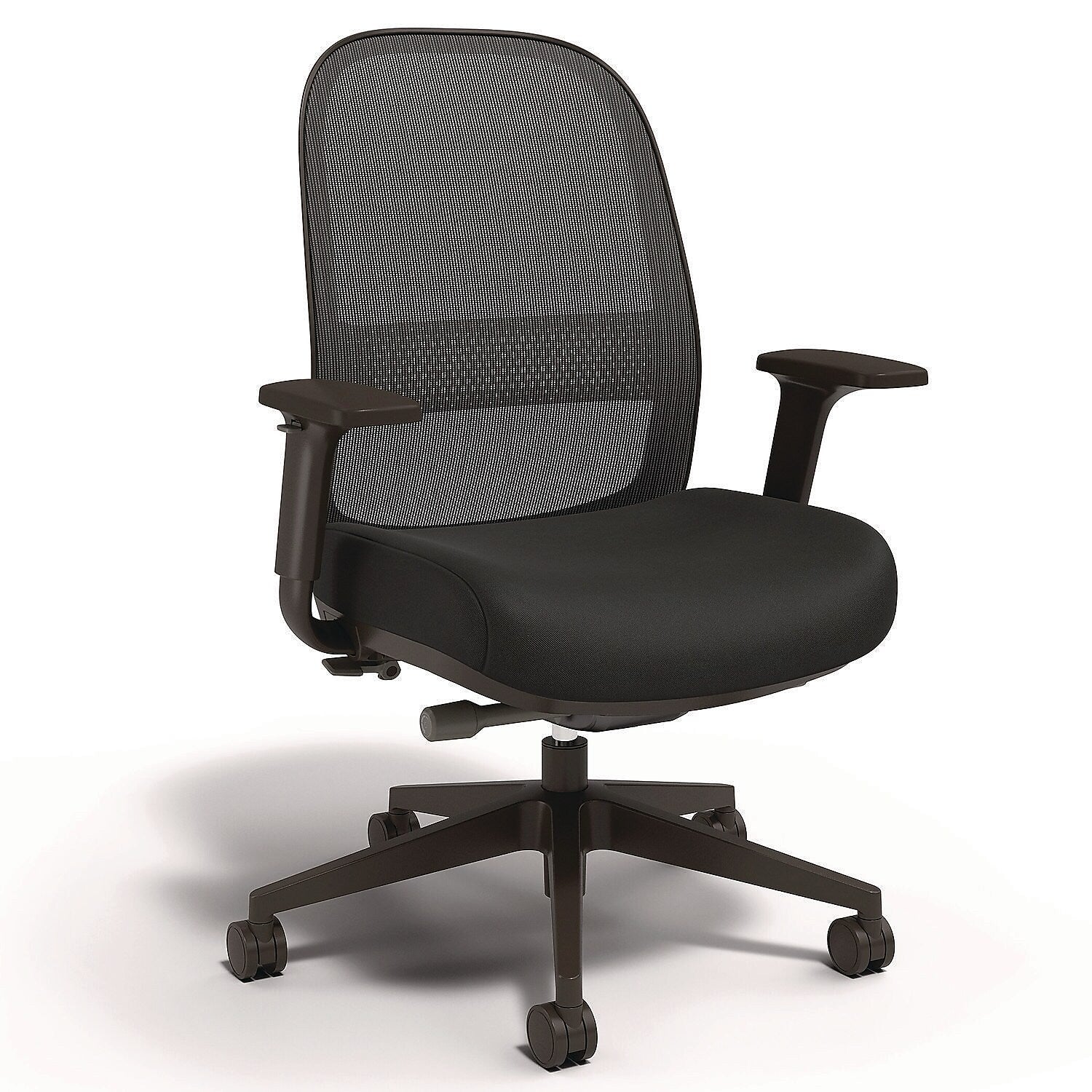 Alera Kempton Fabric Swivel Task Chair, Black (ALEKP42BME17)