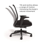 Alera Kempton Fabric Swivel Task Chair, Black (ALEKP42BME17)