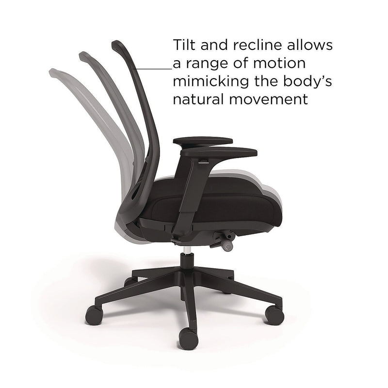 Alera Kempton Fabric Swivel Task Chair, Black (ALEKP42BME17)
