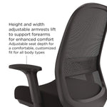 Alera Kempton Fabric Swivel Task Chair, Black (ALEKP42BME17)
