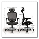 Alera Minerva Ergonomic Mesh Swivel Task Chair, Black (ALEMV41BME18)