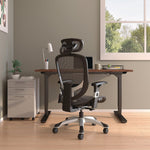 Alera Minerva Ergonomic Mesh Swivel Task Chair, Black (ALEMV41BME18)