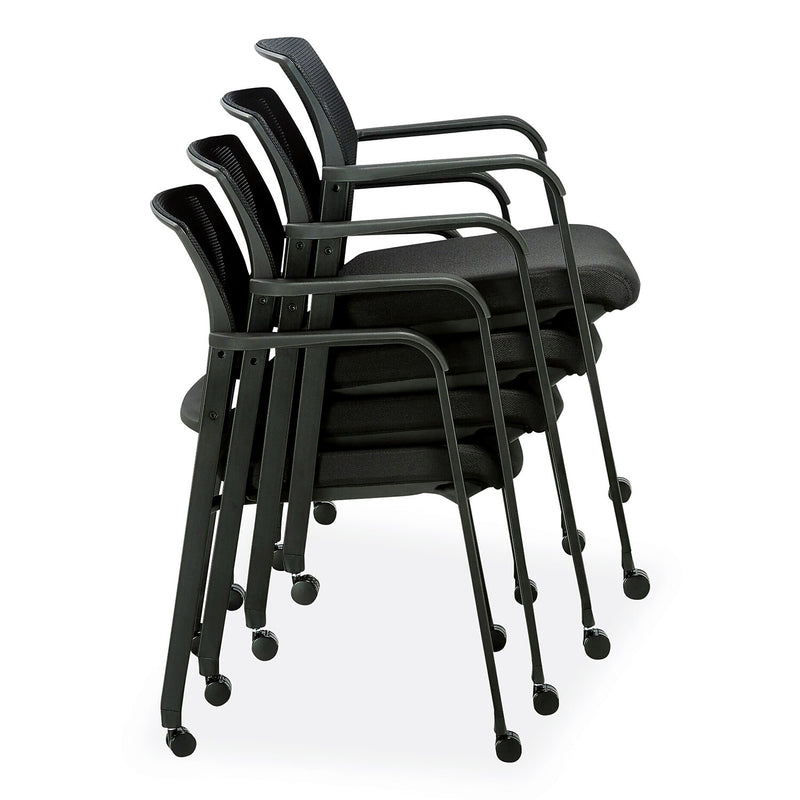 Alera Elgar Fabric Conference Chair, Black (ALEER4317)