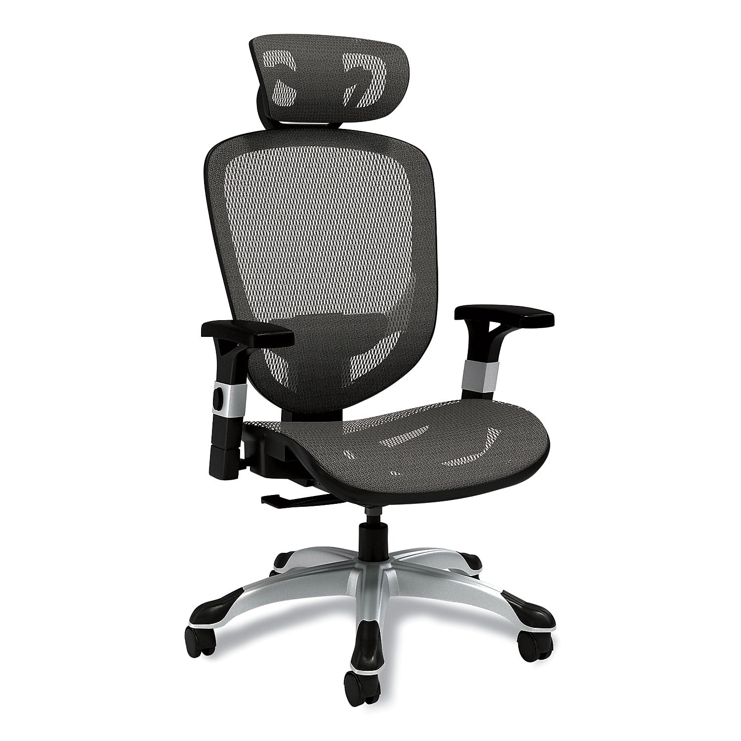 Alera Minerva Ergonomic Mesh Swivel Task Chair, Gray (ALEMV41BME48)