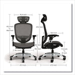 Alera Minerva Ergonomic Mesh Swivel Task Chair, Gray (ALEMV41BME48)