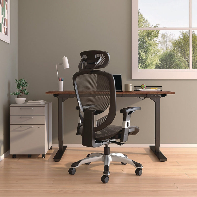 Alera Minerva Ergonomic Mesh Swivel Task Chair, Gray (ALEMV41BME48)